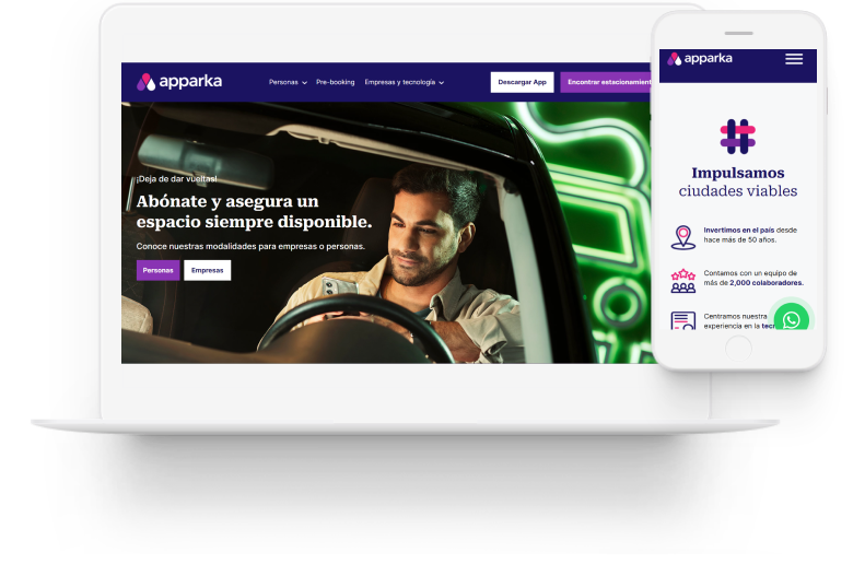 Portafolio sitio web Apparka