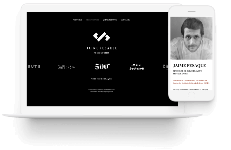 Jaime Pesaque portafolio diseño y desarrollo web