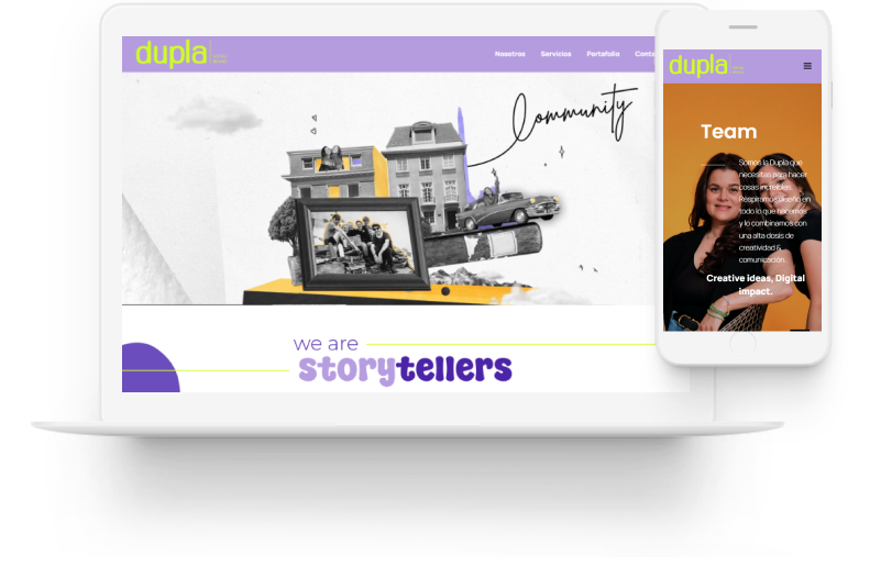 portafolio sitio web dupa social brand