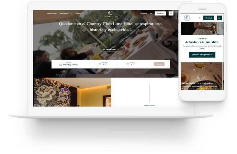 portafolio sitio web country club lima hotel